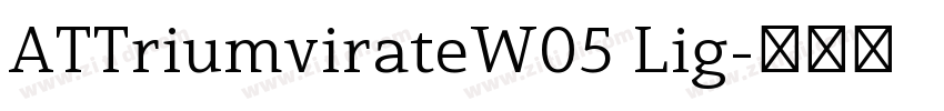 ATTriumvirateW05 Lig字体转换